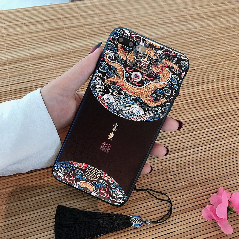 Чехол с тиснением в китайском стиле Дзен для iphone 11 pro max xs max xr xs x 6 6 S 7 8 plus Мягкий чехол