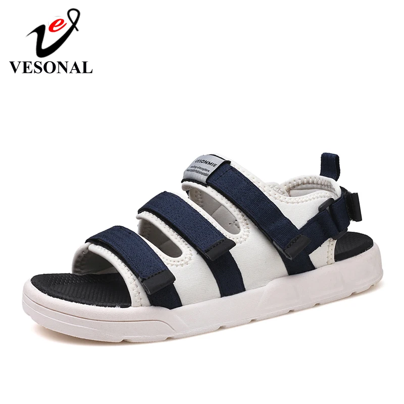 Марка vesonal; повседневные мужские сандалии; обувь для взрослых; мужские пляжные сандалии; легкая мягкая износостойкая Нескользящая Уличная обувь