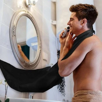 

Man Bathroom Apron Male Black Beard Apron Hair Shave Apron Kitchen For Man Waterproof Floral Cloth Household Cleaning Protector