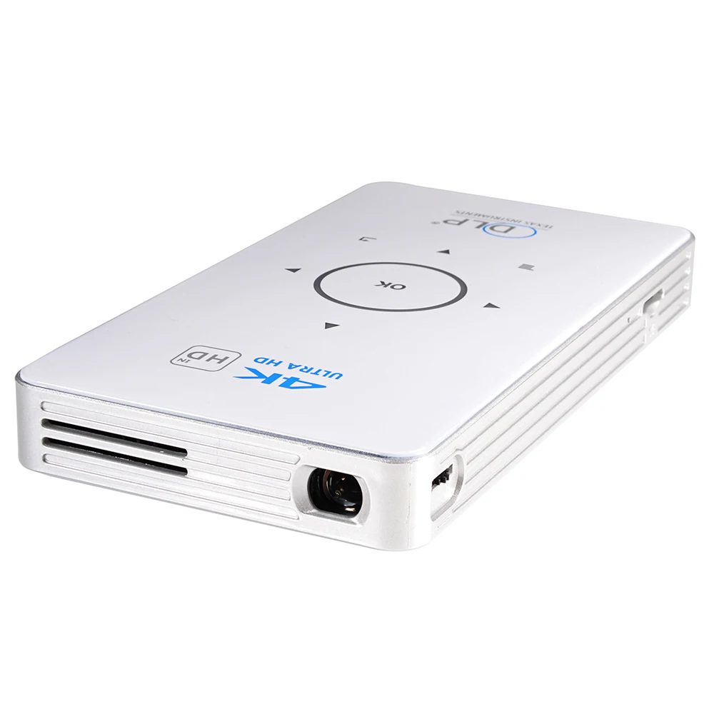 Mini projector C6 manufacture Portable mini Android 5.1 4K projector Amlogic S905 1000 lumens LED l
