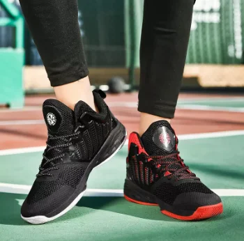 Black red Оригинальные брендовые баскетбольные кроссовки для мужчин, для взрослых, с воздушной амортизацией, тренировочные кроссовки, мужская обувь Jordan Tenis, дышащая обувь Jordan - Цвет: Black red