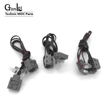 

Technic Mechanical Series Power Functions Servo Motor Battery Box IR Remote Receiver LED Light blocks Compatible with 8870 Toys