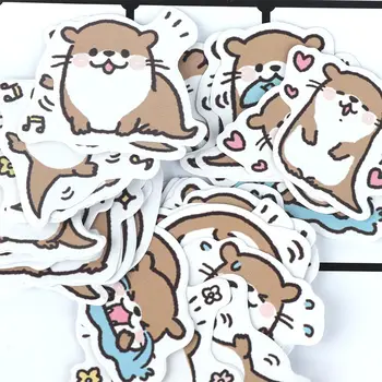 

Fashion Cute Otter Animal Decorative Stickers DIY Paper Sealing Sticker Hand Account Diary Albums Decoration Drawing Stickers