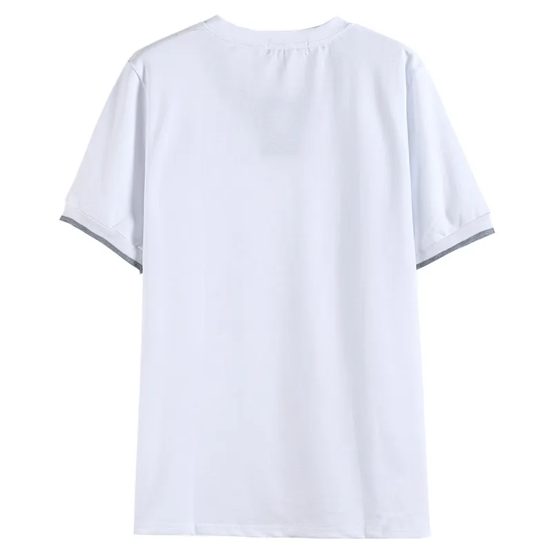 NEGIZBER 2019 New Fashion Men's T-shirt Solid Casual Short Sleeve Top Tees Brand Thick 100 Cotton V-neck T Shirt Men