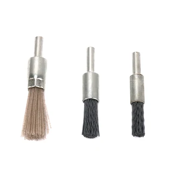 

3Pcs 10/12/14mm Abrasive Nylon Polishing Brush Kit Pen Shaped Rotary Tool for Woodworking