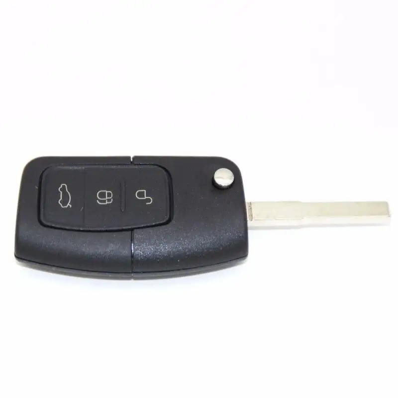 Car Key Shell Three-Button Folding Remote Key Case Shell Case and Button Pad