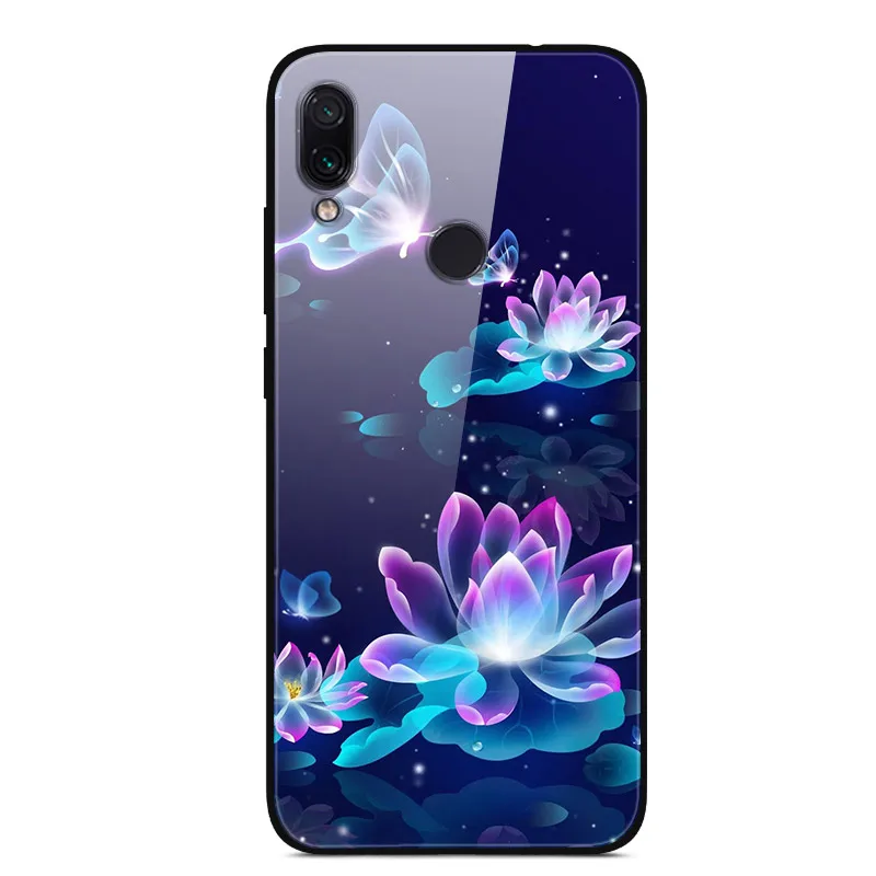 Для Xiaomi Redmi 7 Чехол из закаленного стекла твердая задняя крышка для Xiaomi Redmi Note 7 чехлы для телефонов силикон бампер Coque на Redmi7 Note7 - Цвет: 25