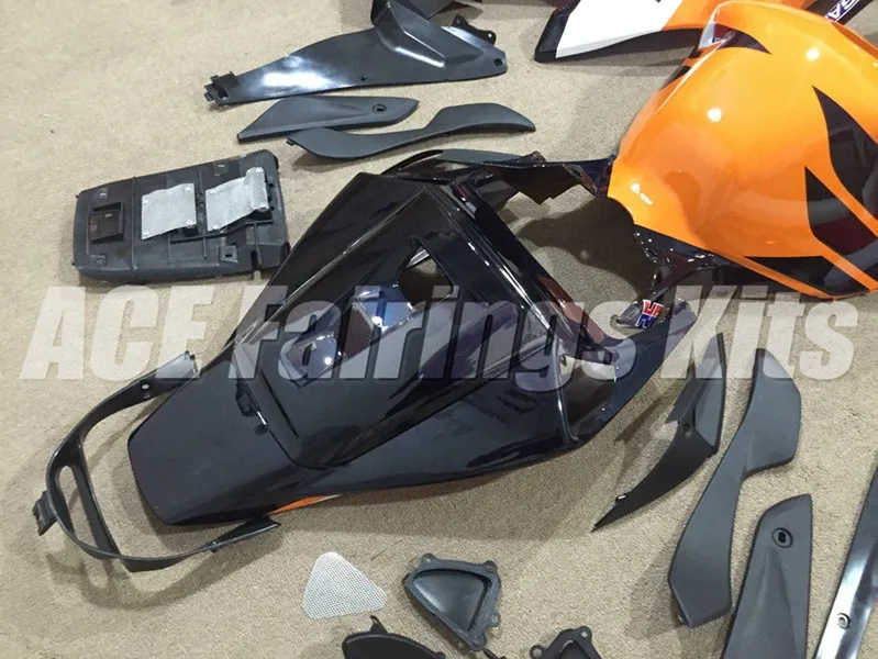 4 подарки литья под давлением ABS Полный обтекатели комплект Подходит для Honda CBR1000RR cbr1000 04 05 2004 2005 набор кузова оранжевый