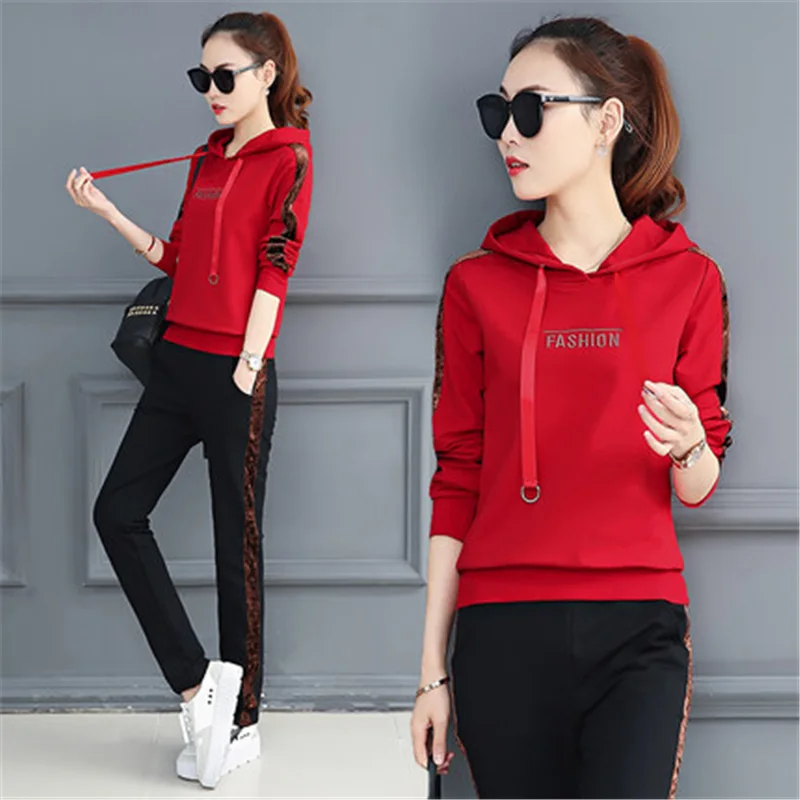 Новый женский спортивный костюм комплект из 2 предметов свитер с капюшоном и