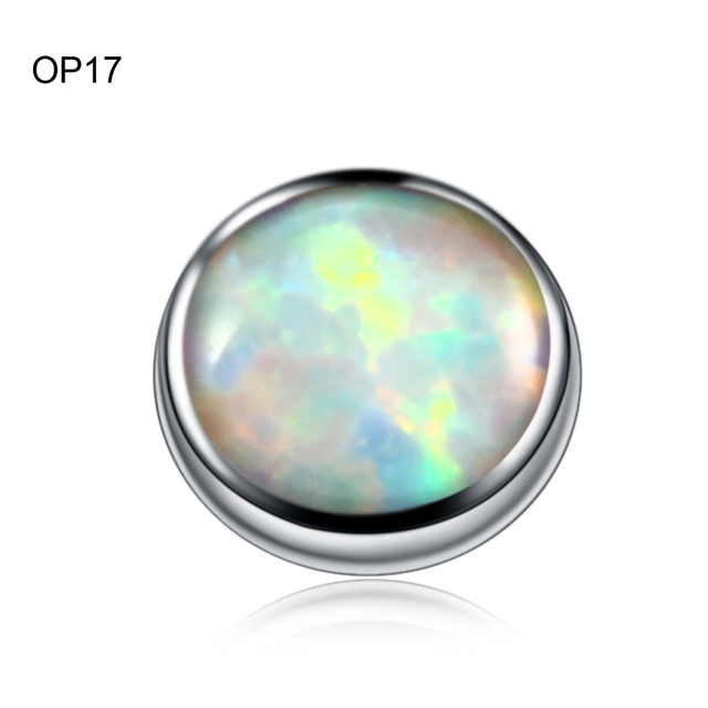 Titanium Ear Septum Helix Tragus Opal CBR Piercings Christina Vertical Hood Labret Dermal Anchor Earrings Piercing Jewelry