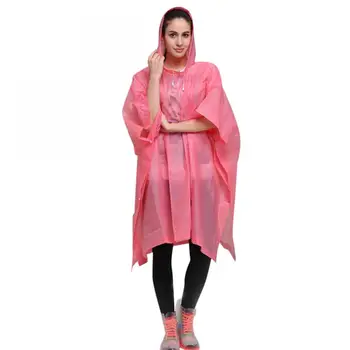 

1 Pc Hooded Women Trench Raincoat With Cap Outdoor Waterproof Long Impermeable Rain Poncho Cloak For Hiking Climbing Cycling