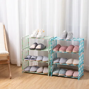

Multi-functional multi-storey shoe rack organizer Household cloth storage rack Simple dormitory provincial space rack