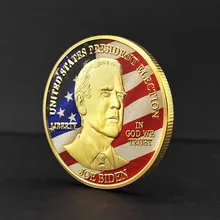 

U.S. President's Biden Gold Color Commemorative Coin Challenge Coin Gold Coins Collectibles #5