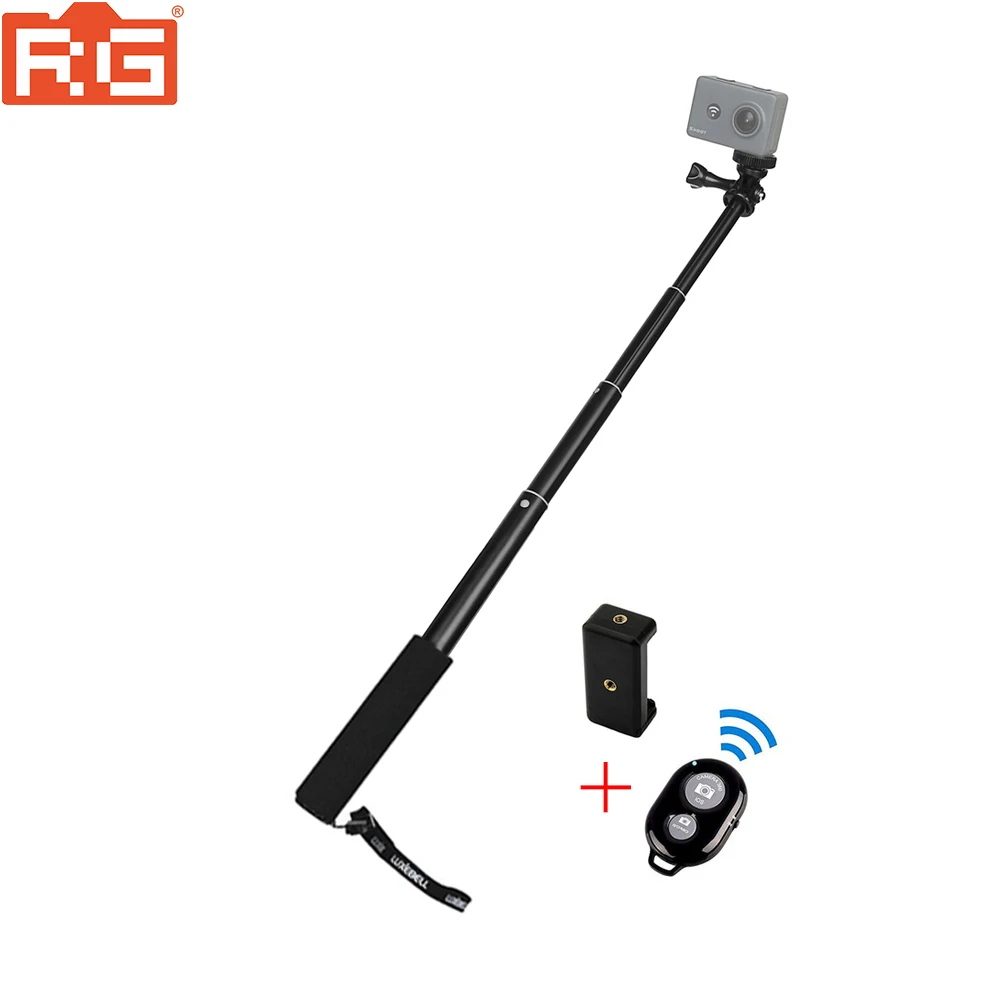 29 дюймовый алюминиевый монопод для GoPro Hero 6 5 7 4 черный серебристый Sjcam Sj7 Yi 4K Экшн
