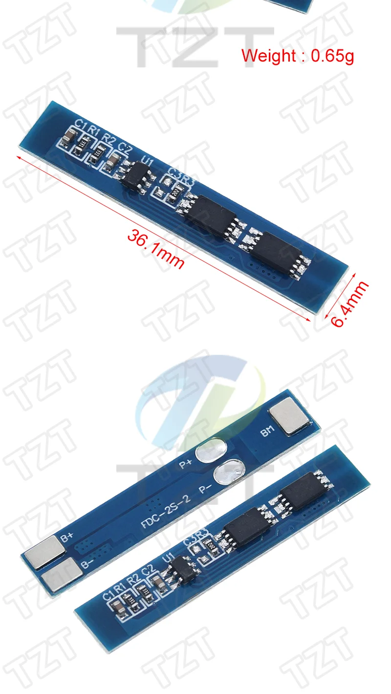 TZT 2S 3A 4A 5A 8A 10A 13A 20A 7,4V 8,4V Li-Ion 18650 Lithium-Batterie-Schutzplatine / BMS-Platine Standard / Balance – Detail 5
