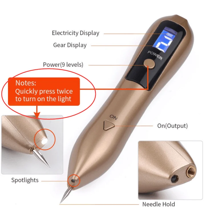 Laser Plasma Pen Freckle Remover Machine LCD Mole Removal Dark Spot Remover Skin Wart Tag Tattoo Remaval Tool Beauty Salon - Image 2