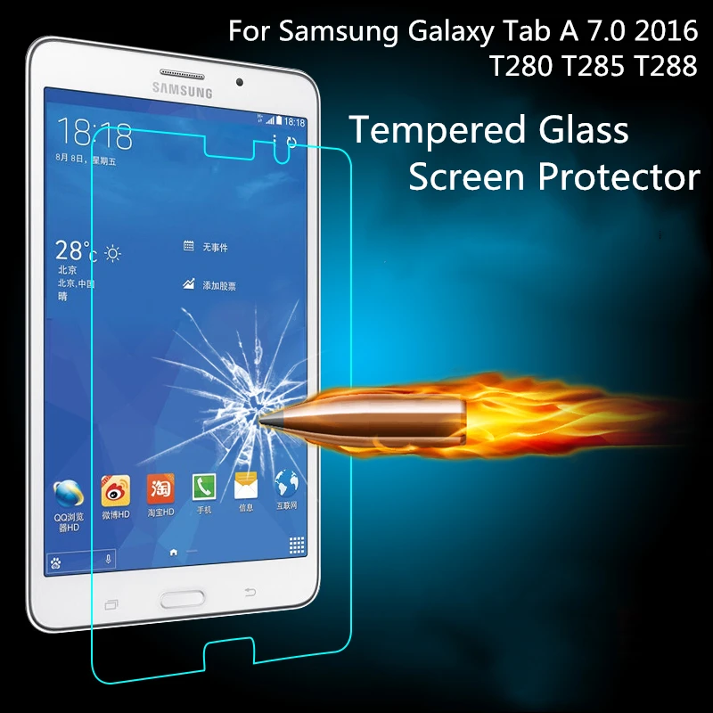 HD закаленное стекло для Samsung Galaxy Tab A 7 0 2016 T280 T285 T288 Защитная пленка экрана