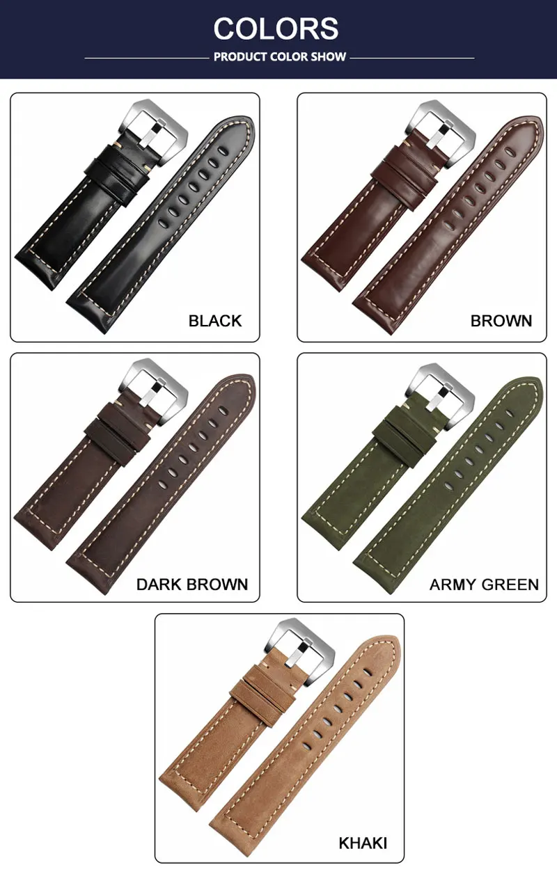Verrücktes Pferde leder armband für Samsung Gear S2 S3 Uhr Schnell verschluss Stahl Dorns chließe Kalbsleder Smart Armband 20mm 22mm – Detail 11