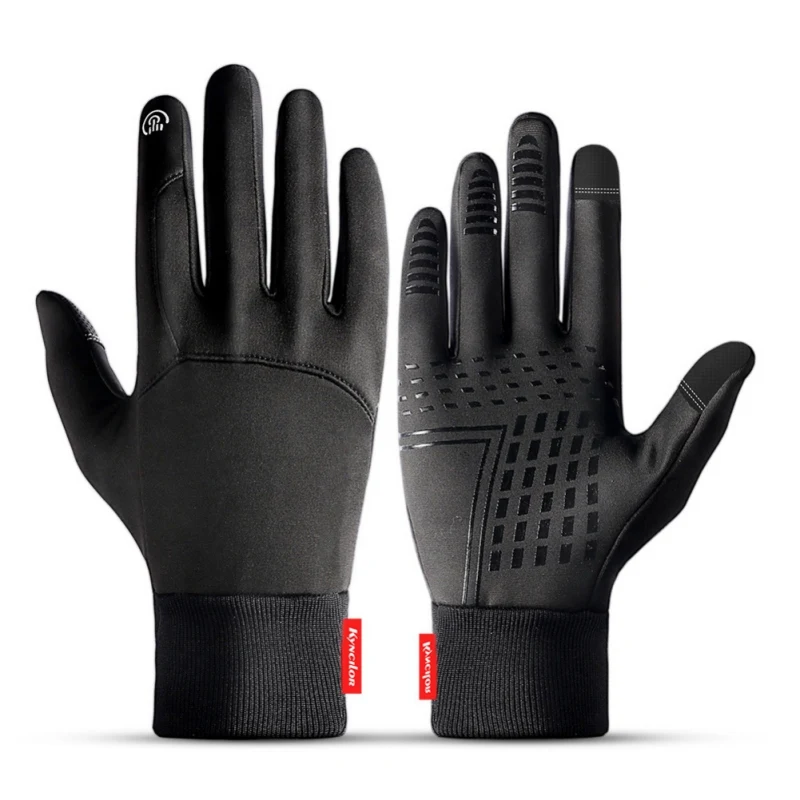 Men Women Winter Touch Screen Gloves Windproof Outdoor Warm Thicken Fleece Lining Anti-slip Skiing Cycling Motorbike Gloves