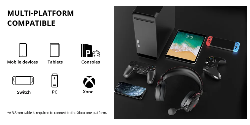 Tronsmart Shadow 2.4G Wireless Gaming Headset 12-Hour Play Time for PS5, PS4, PC, PS4 Pro, Mac, Switch, Xbox One (7)