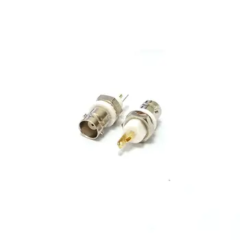 

100 pcs RF Coaxial 50ohm Q9 BNC Female Jack Nut Bulkhead Solder on Panel Mount Insulated Sleve RF Connector