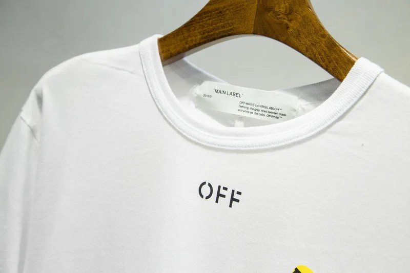 OFF-WHITE cordon с короткими рукавами Повседневная трендовая Мужская Пара моделей хлопковая футболка
