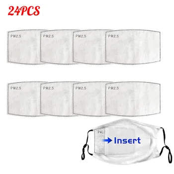 

Mascarilla Face Mask Pad 24pcs Pm2.5 Activated Carbon Filter Face Mask Fashion Breathing Insert Mouth Mask