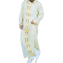 

Ramadan Fashion Long Caftan Muslim Abaya Shirt Youth Qamis Homme Loose Casual Straight Islamic Clothing for Mens