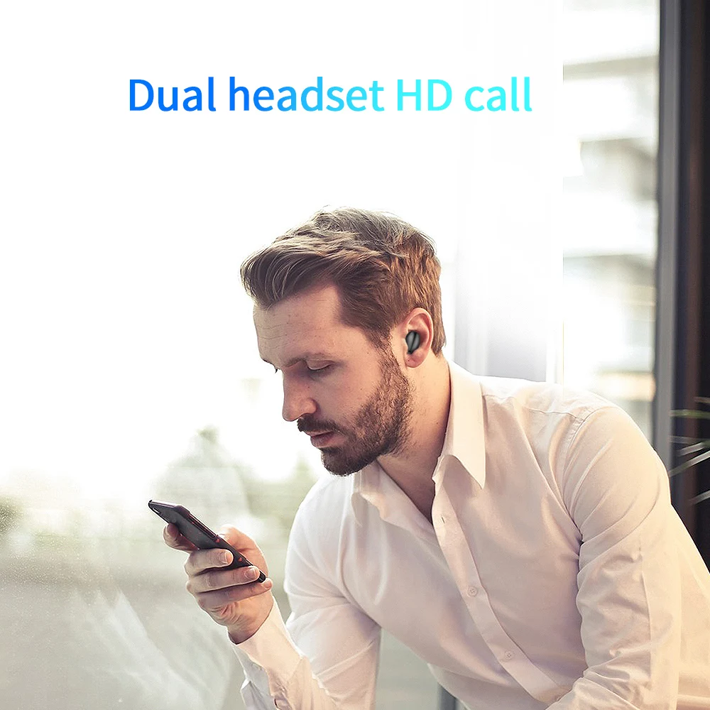 Touch TWS настоящие беспроводные наушники Bluetooth водонепроницаемые головные уборы с