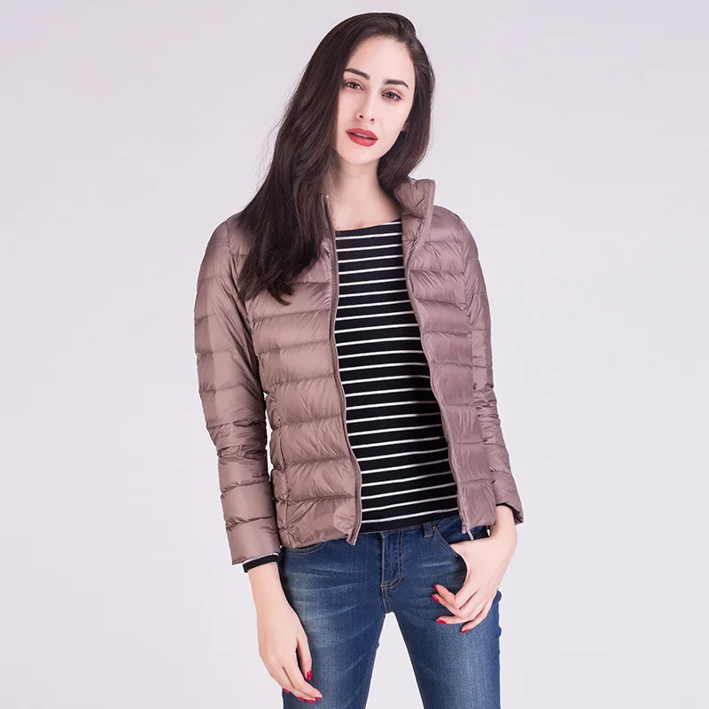 Plus Size 3XL Men&women Normal Length Winter Warm Down Jacket Outwear Full Sleeve Duck Down Solid Colour Lightweight Coat