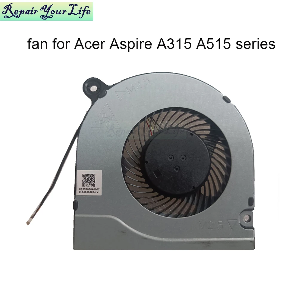 Ventilador do Radiador para Acer Aspire Ventiladores de Refrigeração Cpu Cooler A315 22 34 A31541 42 A31553 A315-55 55g A515-43 44 A515 52 A515-54g Novo