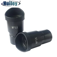 Microscopio ocular de gran angular WF5X, tamaño de montaje de lente óptica de 30mm, campo de visión de 20 mm con ojales para microscopio estéreo, 2 uds.
