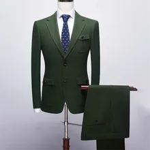 Dressv охотник, мужские костюмы, пиджак+ брюки, два предмета, Бизнес Стиль, тонкие, две пуговицы, для свадебной вечеринки, официальные мужские костюмы для жениха