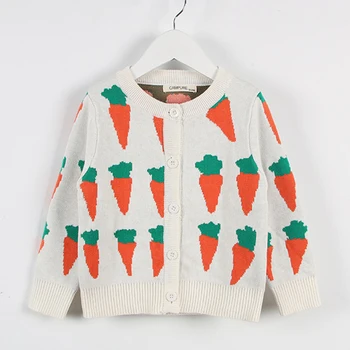 

Autumn Kids Cardigans Sweaters Baby Girls Boys Knitted Outerwear Jacket Toddler Cotton Coat Printing Spring Children Sweater