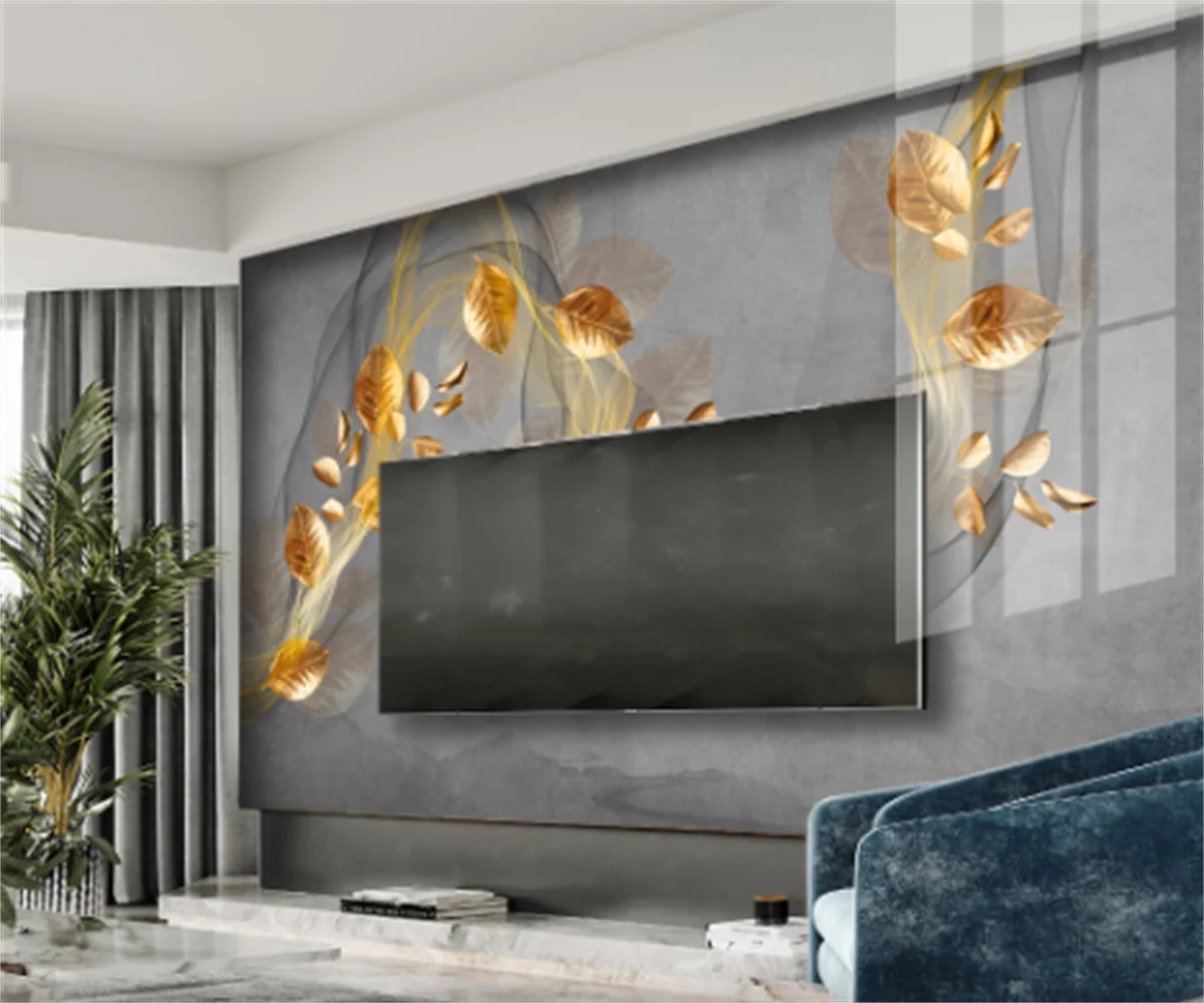 

Индивидуальный любой размер простой абстрактный цемент стена золотой лист фон настенная живопись европейский и американский домашние обои