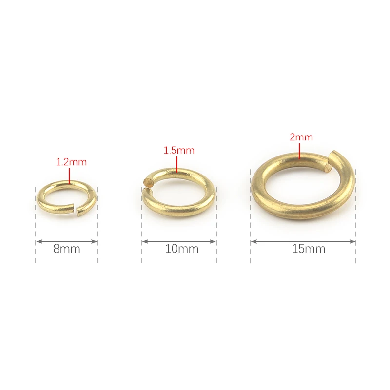 Yellow Brass Ring Coil Outdoor EDC Small Tool DIY Key Ring Accessories 10PCS key ring keychain tool keychain charm whistle keychain tactical keychain keychain carabiner