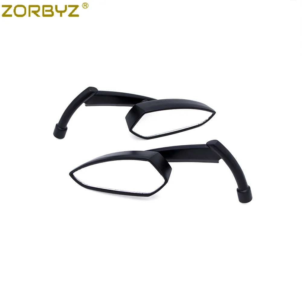 ZORBYZ 오토바이 블랙 블레이드 백미러, 할리, 가와사키, 스즈키, 야마하, 혼다, 쵸퍼, 크루저 투어링용