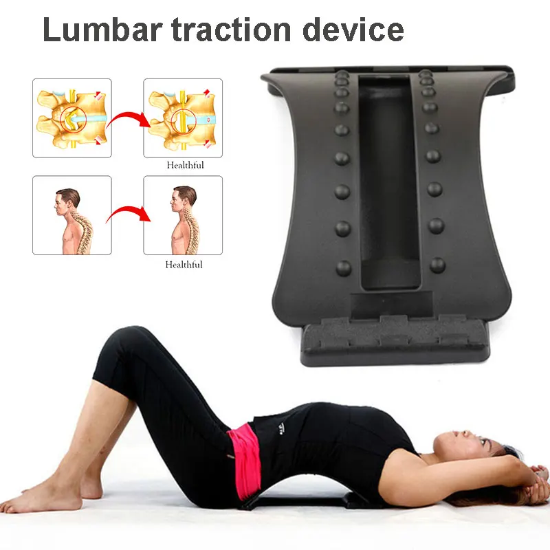 Fashion Black ABS Lumbar Vertebra Relaxation Back Massager Lumbar Corrector Correct Massage Lumbar Massage Neck Masager