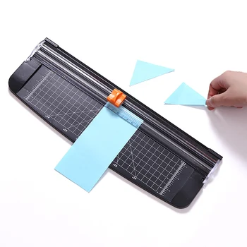 

Paper Trimmer Safety Cutting Mat Ruler Plastic Tools for A4 A5 Paper Photo Label Scrapbooking Trimmer with Security Safeguard