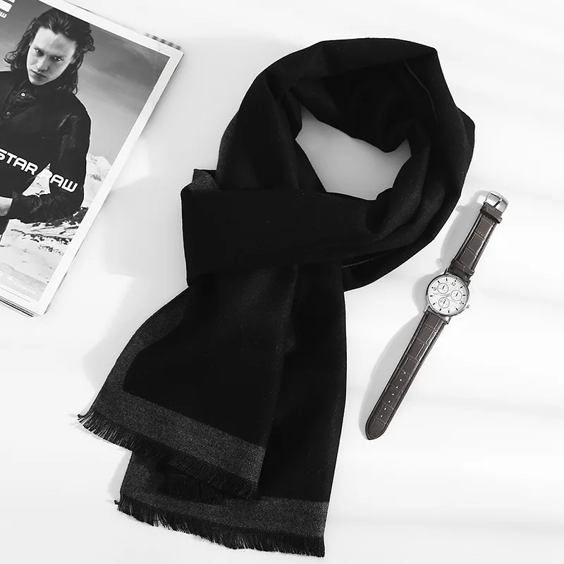 Luxury Brand New Designer Men's Cashmere Scarf Winter Warm Neck Scarves Shawl Men Soft Tassel Fashion Women Shawls Wraps Stoles mens snood scarf