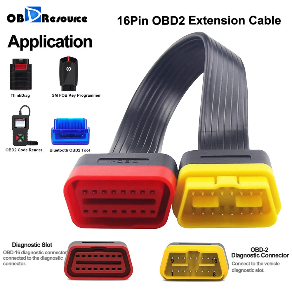 OBDII Extension cable 16 Pin Male To Female for thinkdiag Easydiag BD2 Connector 16Pin diagnostic tool ELM327 OBD2 Cable |