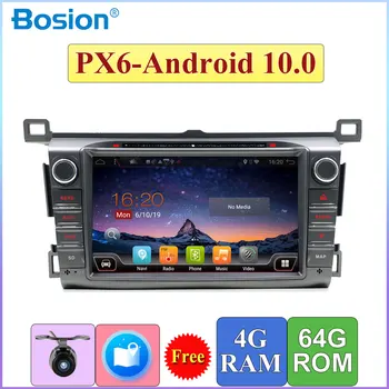 

DSP 4GB RAM 64G ROM Android 10.0 PX6 Car DVD Player For Toyota RAV4 2013 2014 2015 GPS Navigation Radio Stereo BT System camera