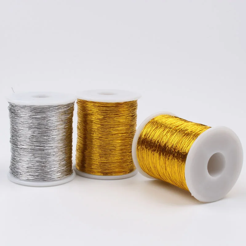 0.5mm 30Yards/roll Cross Stitch Thread Sewing Tools DIY Gold Silver Line String Bobbin Handmade Crafts Accessories