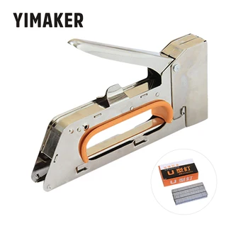 

YIMAKER Manual Nail Staple Gun For DIY Home U-shaped Nail Gun with 1000pc Staples Woodworking Tacker Tools