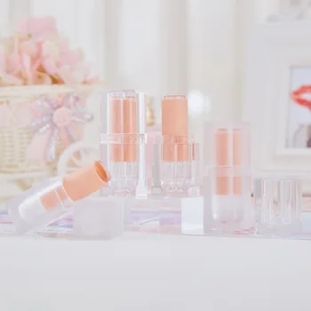 

New square transparent frosted crystal lipstick tube lipstick empty tube caliber 12.1mm cosmetic packaging material