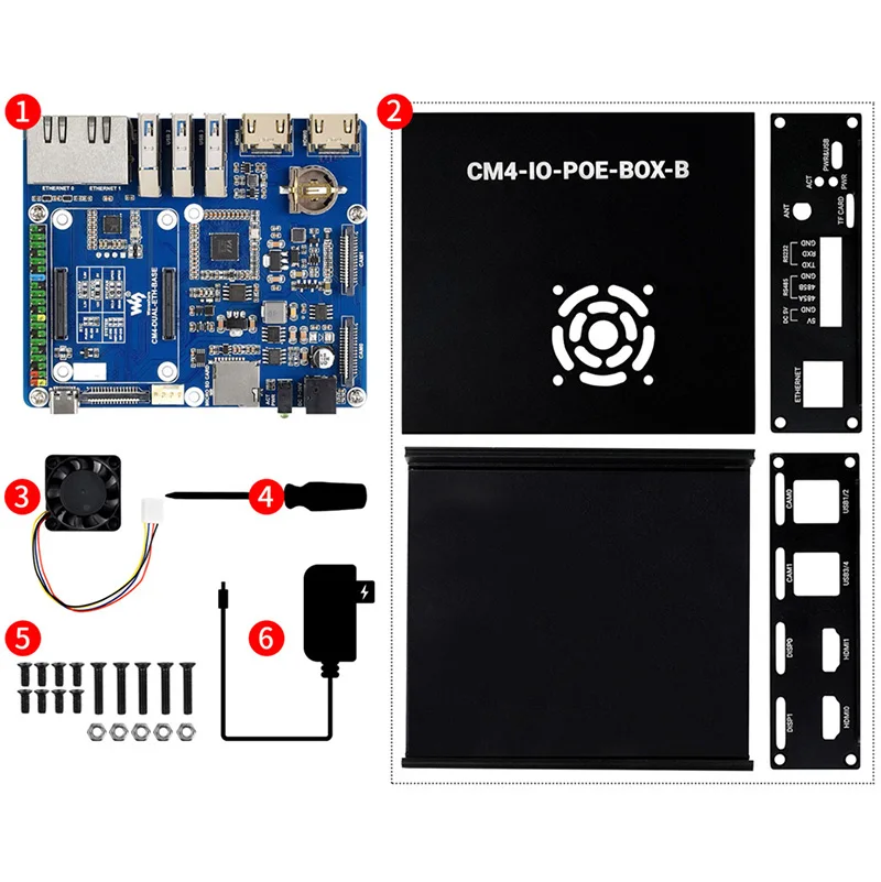 

Dual Gigabit Ethernet Base Board Kits for Raspberry Pi CM4 Compute Module 4 to Make Mini-Computer