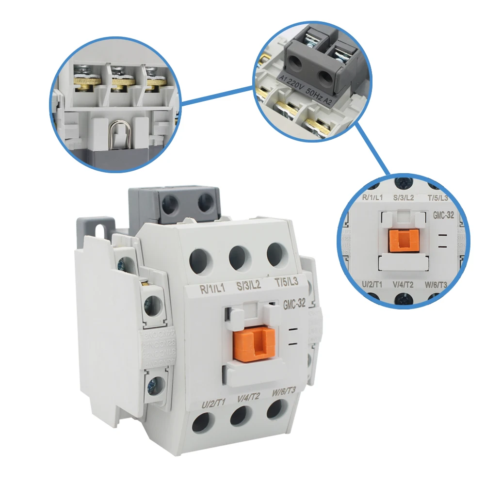 Description Picture 5 of itemManHua GMC-32 GMC-40 GMC-50 3 Phase   Control Power Signal Electrical Magnetic Contactor 220VAC