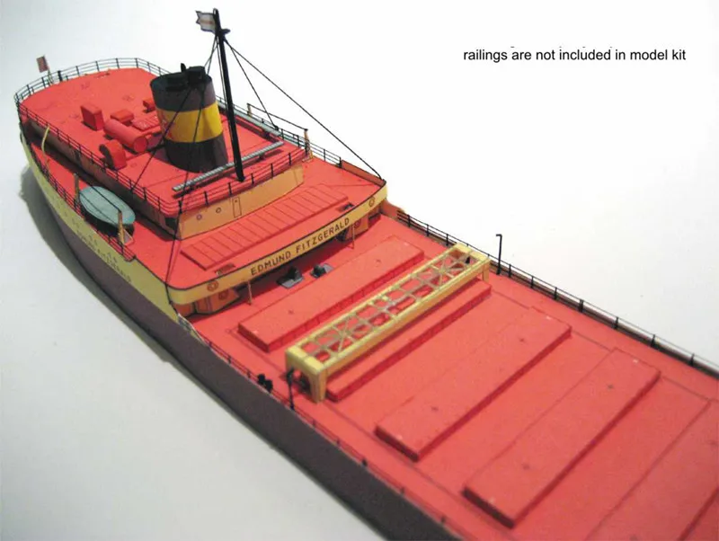 1:400 American Great Lakes Freighter The SS Edmund Fitzgerald Paper Model Kit k 