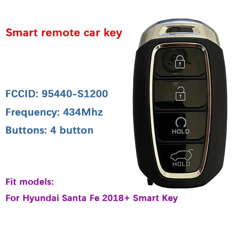 Cn020165 Genuine Hyundai Santa Fe 2018+ Smart Key 4buttons Tq8fob4f19