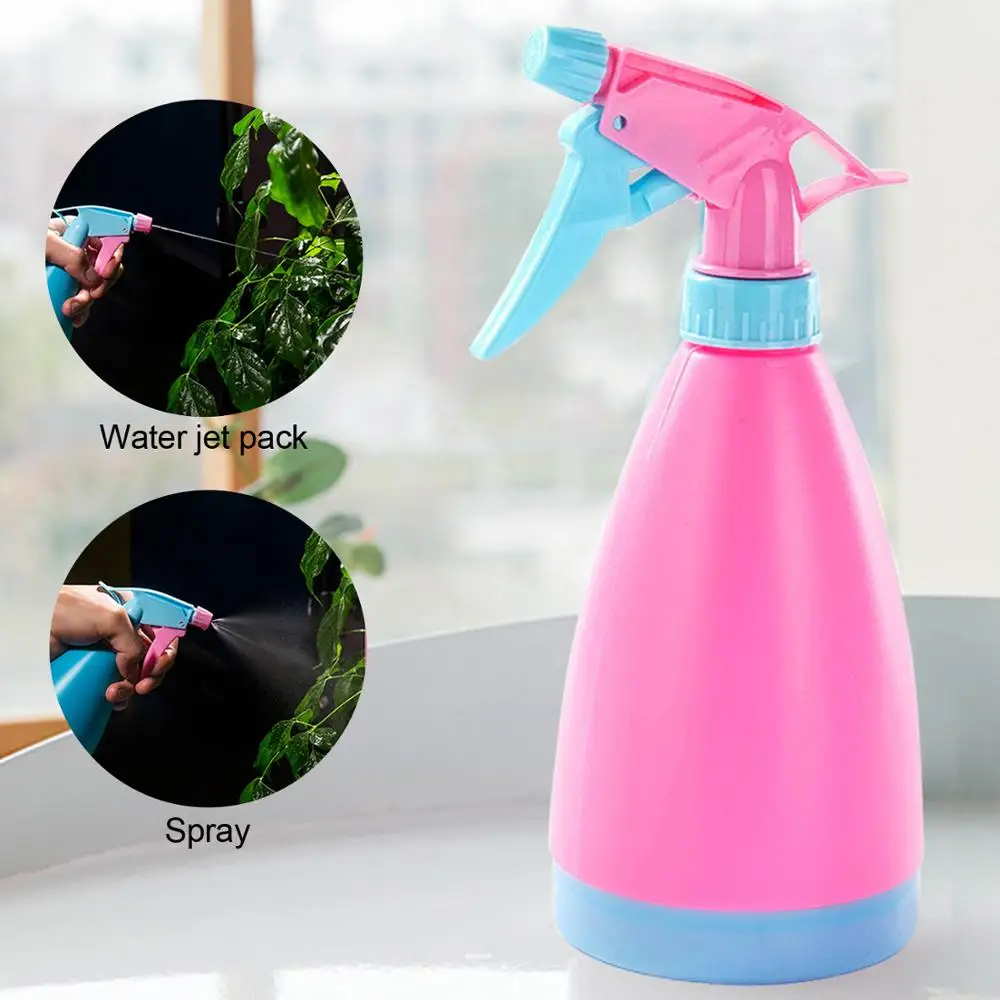 

Candy-colored plastic hand-pressed watering bottle High capacity 2pcs